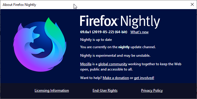 Firefox 69开始：启动时不再默认加载userChrome.css和userContent.css