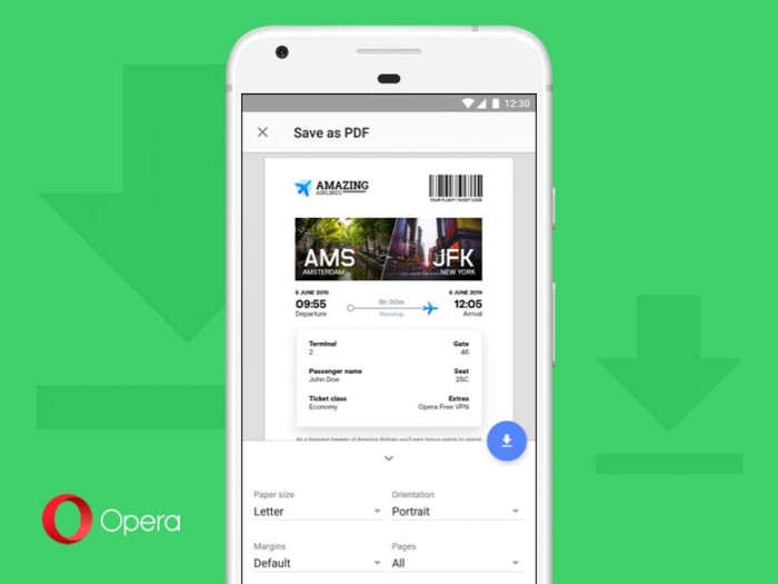 [图]适用于Android的Opera 52发布： 可将网页保存为PDF文件