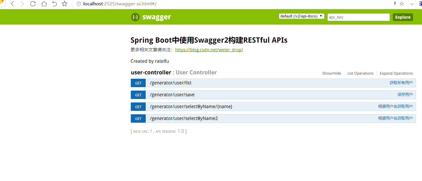 Spring Boot中使用Swagger2构建强大的RESTful API文档