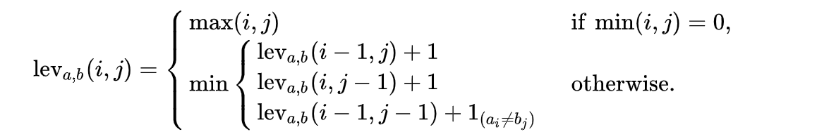 Levenshtein编辑距离C++实现