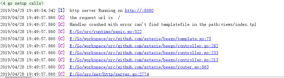 关于Goland中中运行beego项目的问题