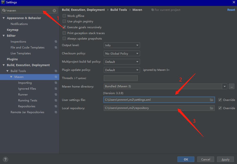 在 IntelliJ IDEA 中为Maven 配置阿里云镜像源