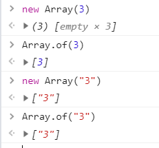 Array.of(length)和Array(length)的区别