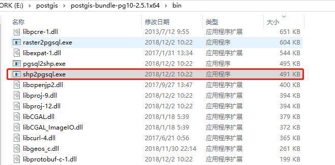 shp2pgsql 导入.shp文件