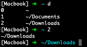 oh-my-zsh 中使用 d 和数字键来快速跳转目录