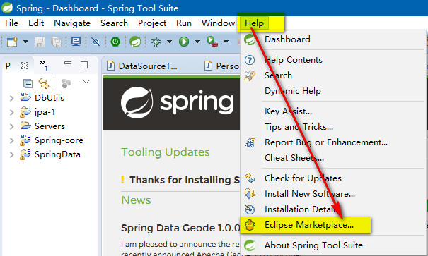 Spring Tool Suite 安装 Gradle 插件