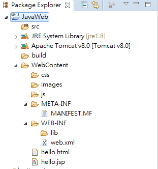 javaweb项目目录