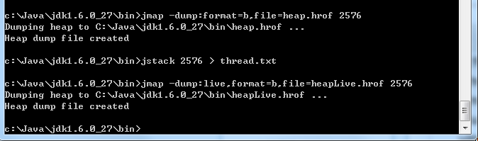 thread dump和heap dump