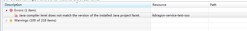 Eclipse提示Java compiler level does not match the version of the installed Java project facet.解决方法