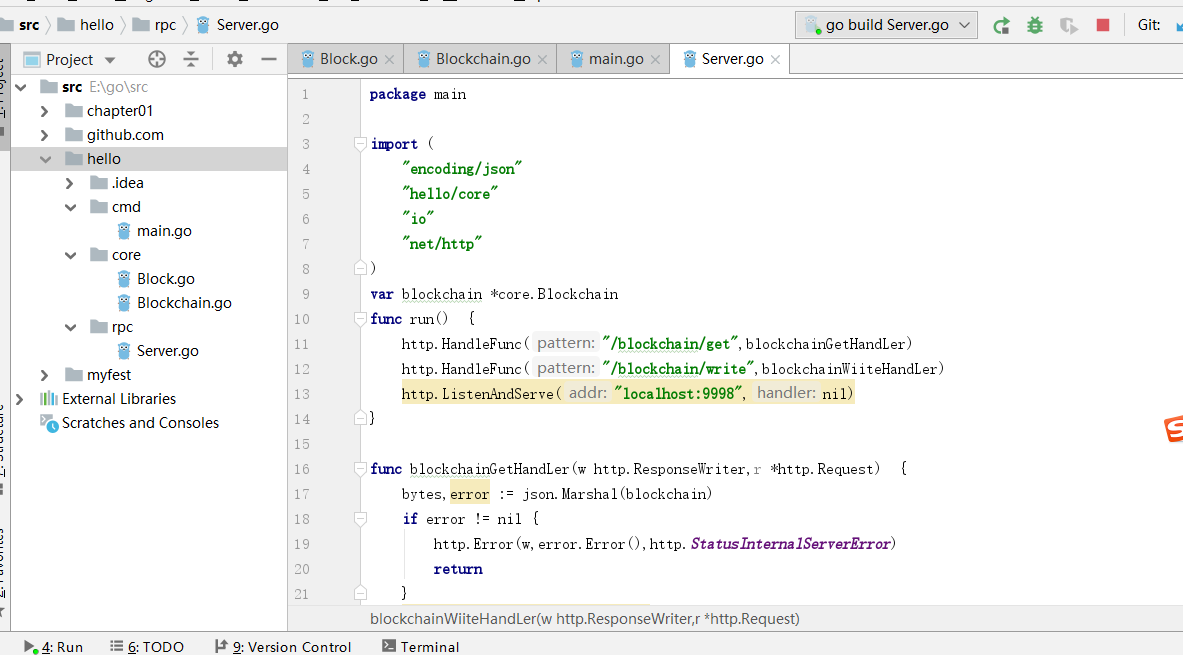 GO语言构建区块链