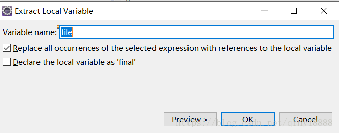 eclipse如何快捷弹出extract local variable