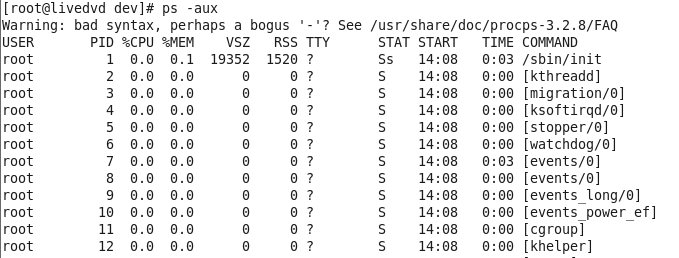 linux--PS用法