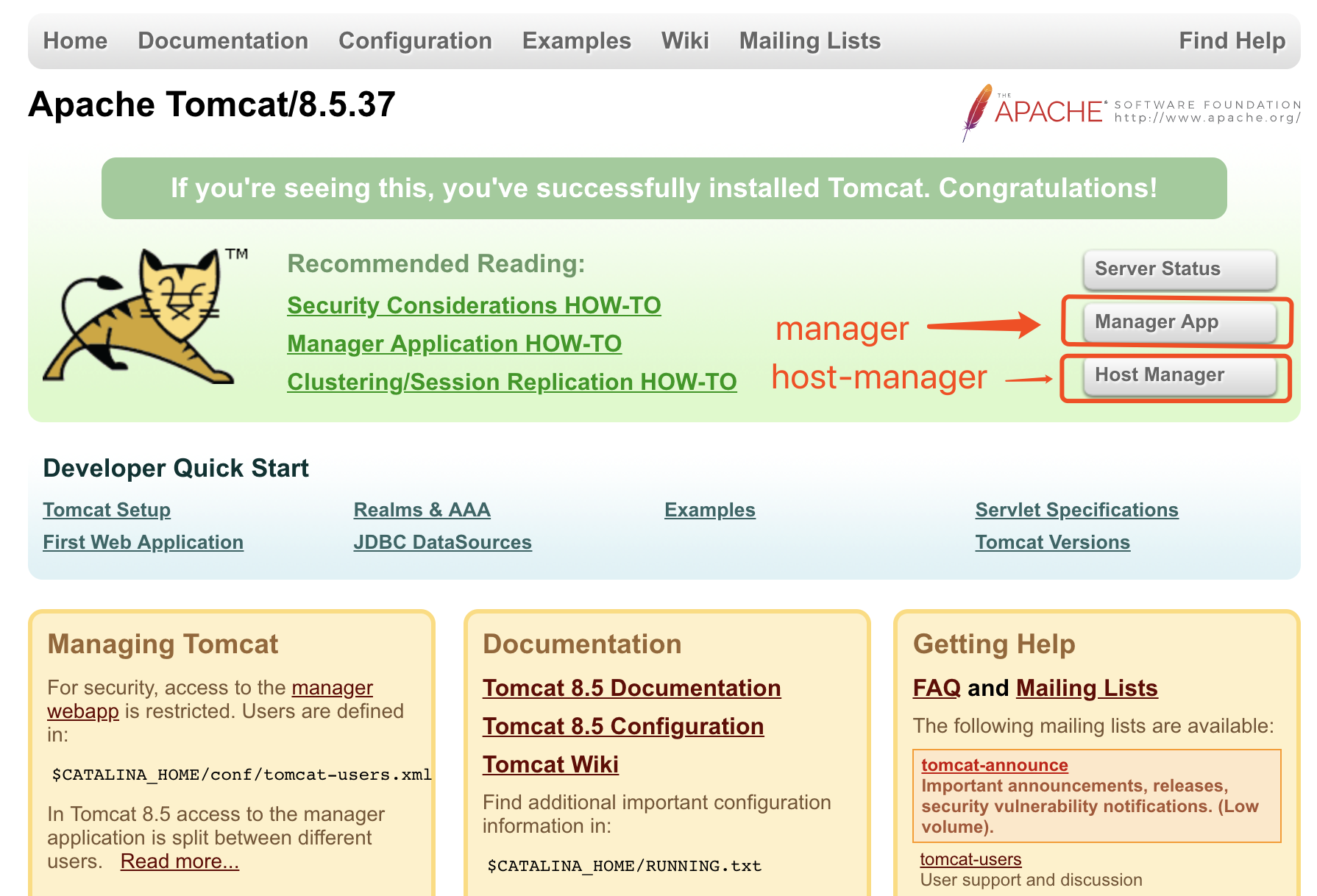 Tomcat manager页面403问题