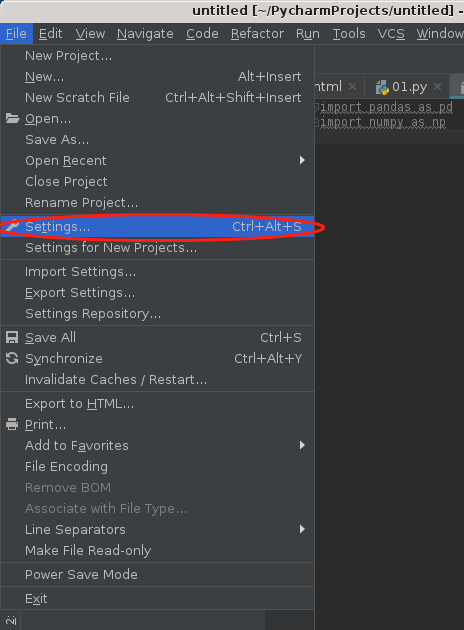 在pycharm中import pandas或者import numpy时出现no module named pandas或者no module named numpy