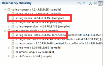 传递依赖冲突解决