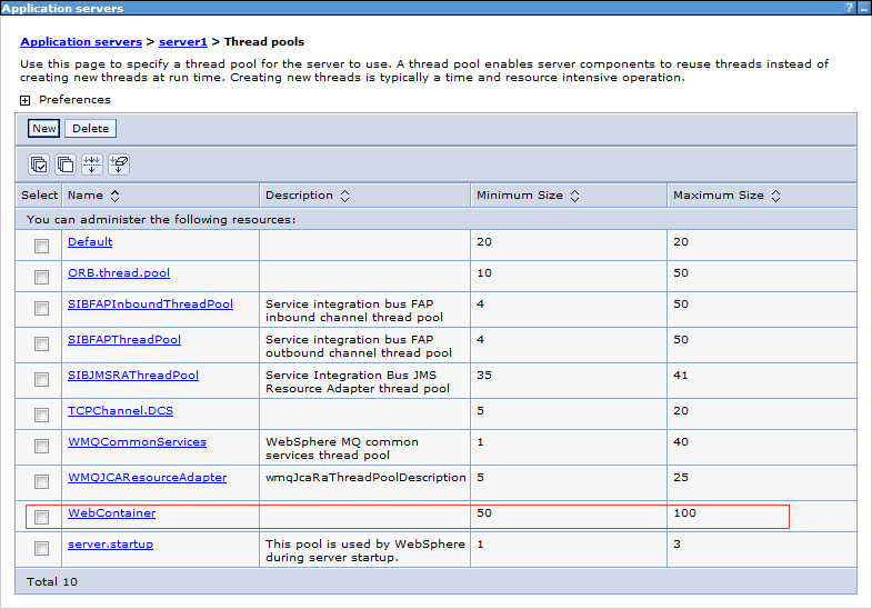 websphere7.0性能优化，内存，连接池，线程池