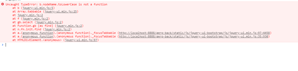 Uncaught TypeError: b.nodeName.toLowerCase is not a function