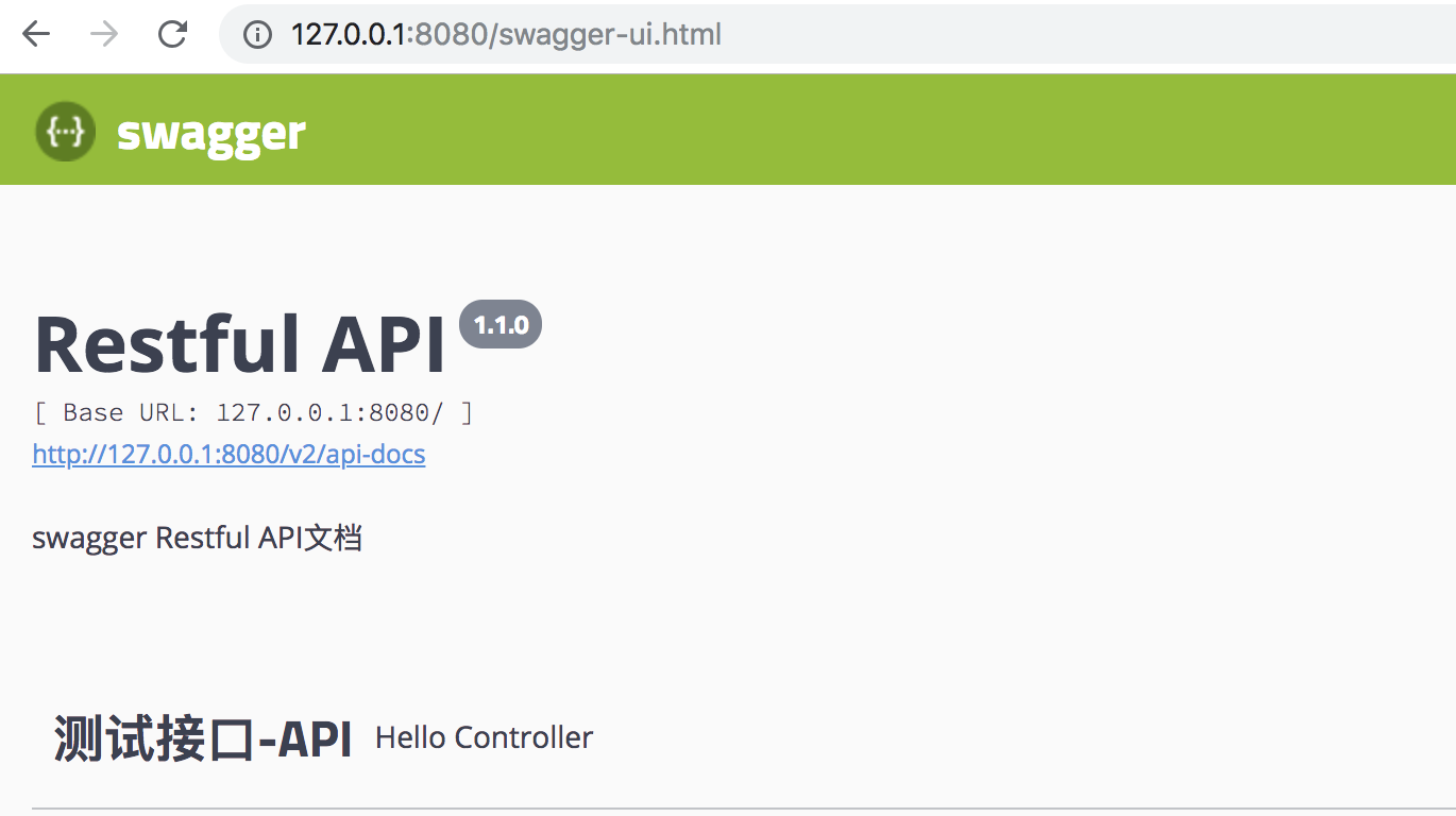 spring boot 集成 swagger