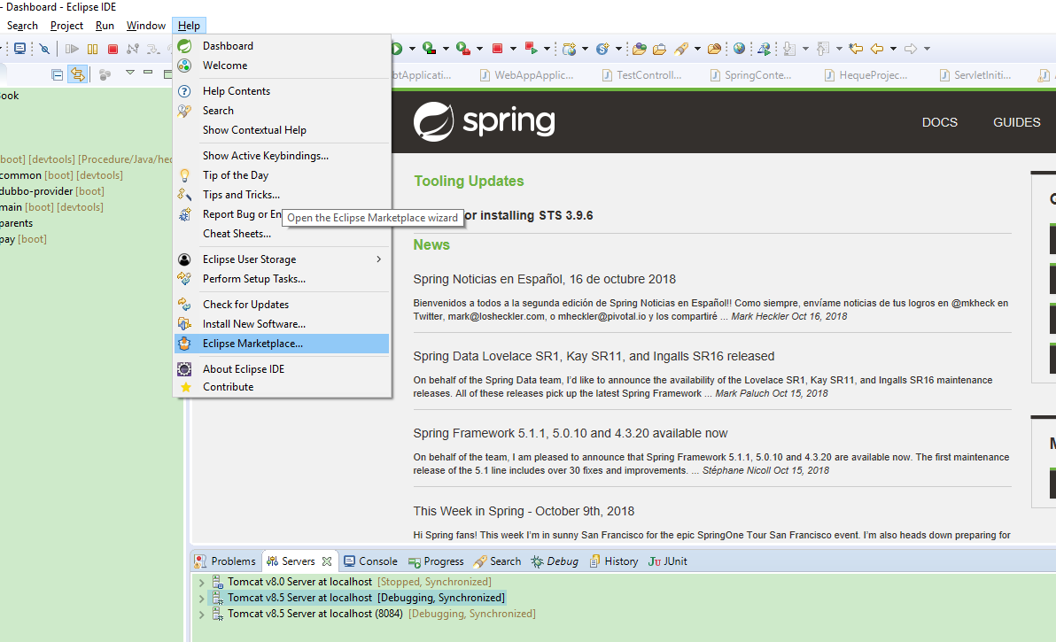 eclipse中安装springboot