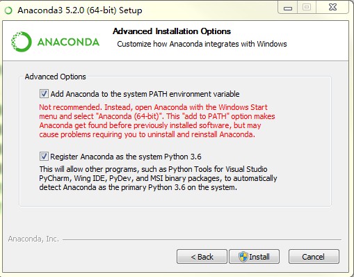 windows安装Anaconda3