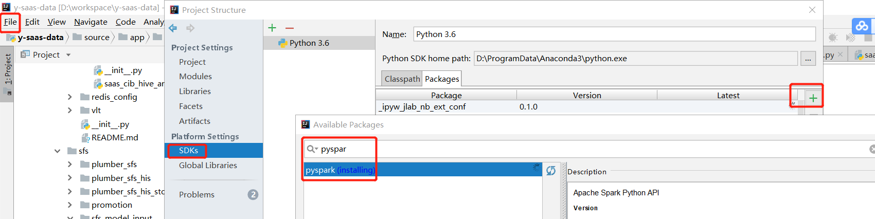 intellij idea 安装pyspark，查看pyspark源码