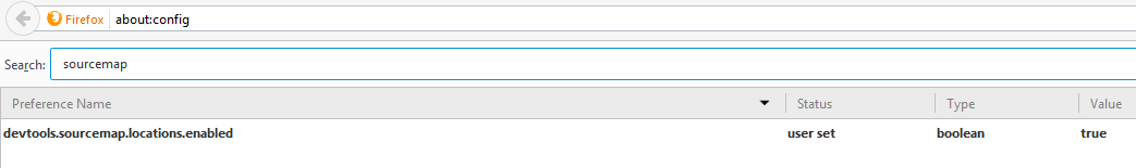 Change the sourcemap boolean value for devtools.