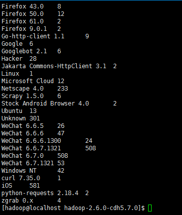 Hadoop HDFS + MapReduce 计算用户行为日志100万+ 300M数据