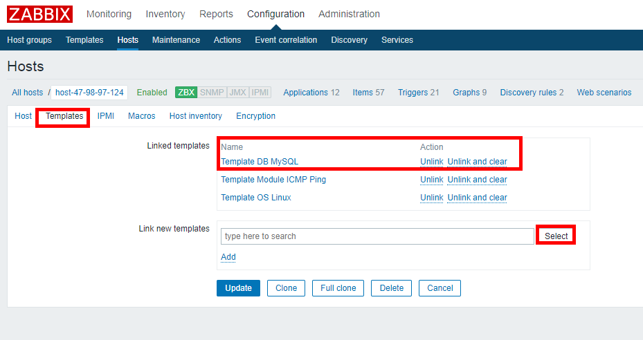 zabbix3.4监控mysql服务器性能