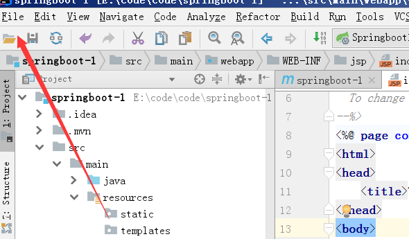 idea中springboot项目无法新建jsp文件