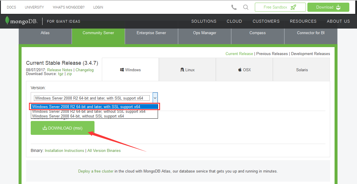 MongoDB在Win10下的安装