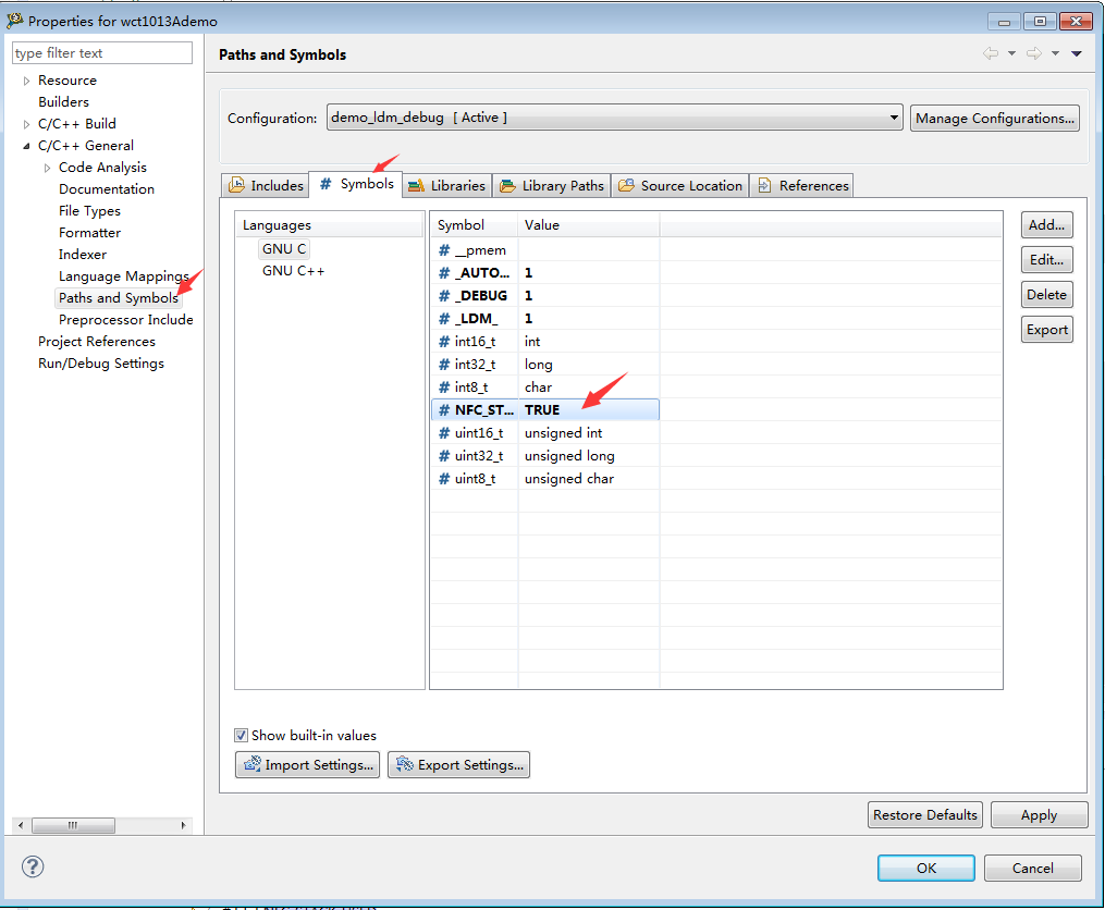 Freescale CodeWarrior10.7 工程宏定义