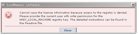 windows10家庭版输入loadrunner注册码时报“License security violation. Operation isnot allowed”的解决办法