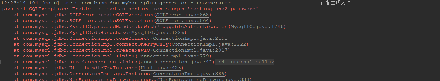 Mysql8.0中caching_sha2_password报错解决