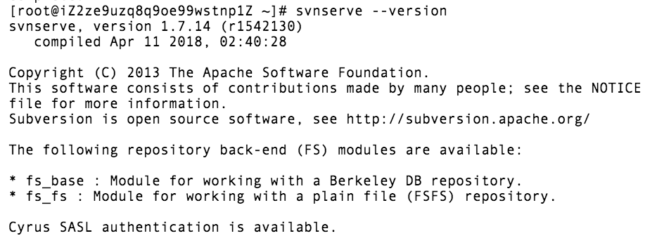 CentOS 搭建SVN