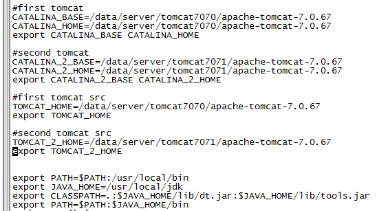 linux下配置多个tomcat同时运行