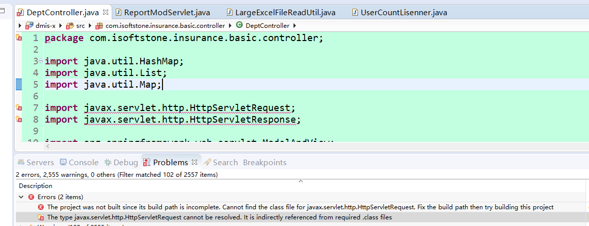 导入工程tomcat与工程jar冲突问题处理（javax.servlet.http.HttpServlet was not found， JstlCoreTLV cannot be cast to ）