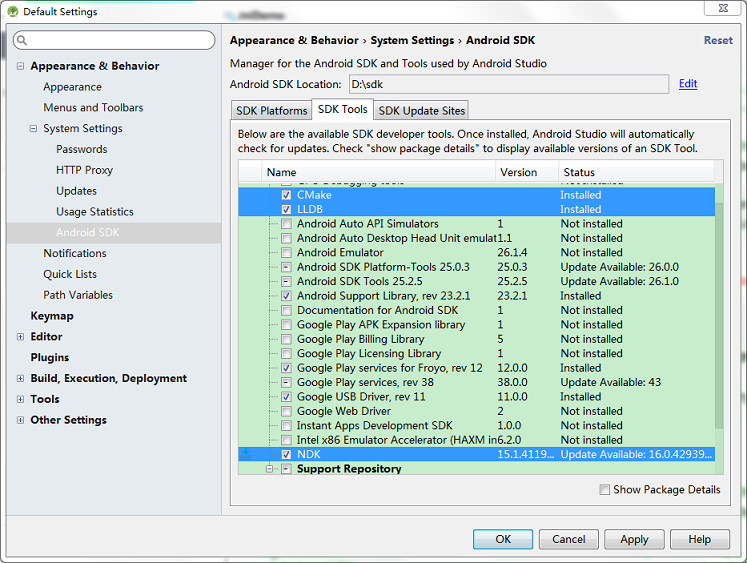 Android Studio的native jni so编译配置
