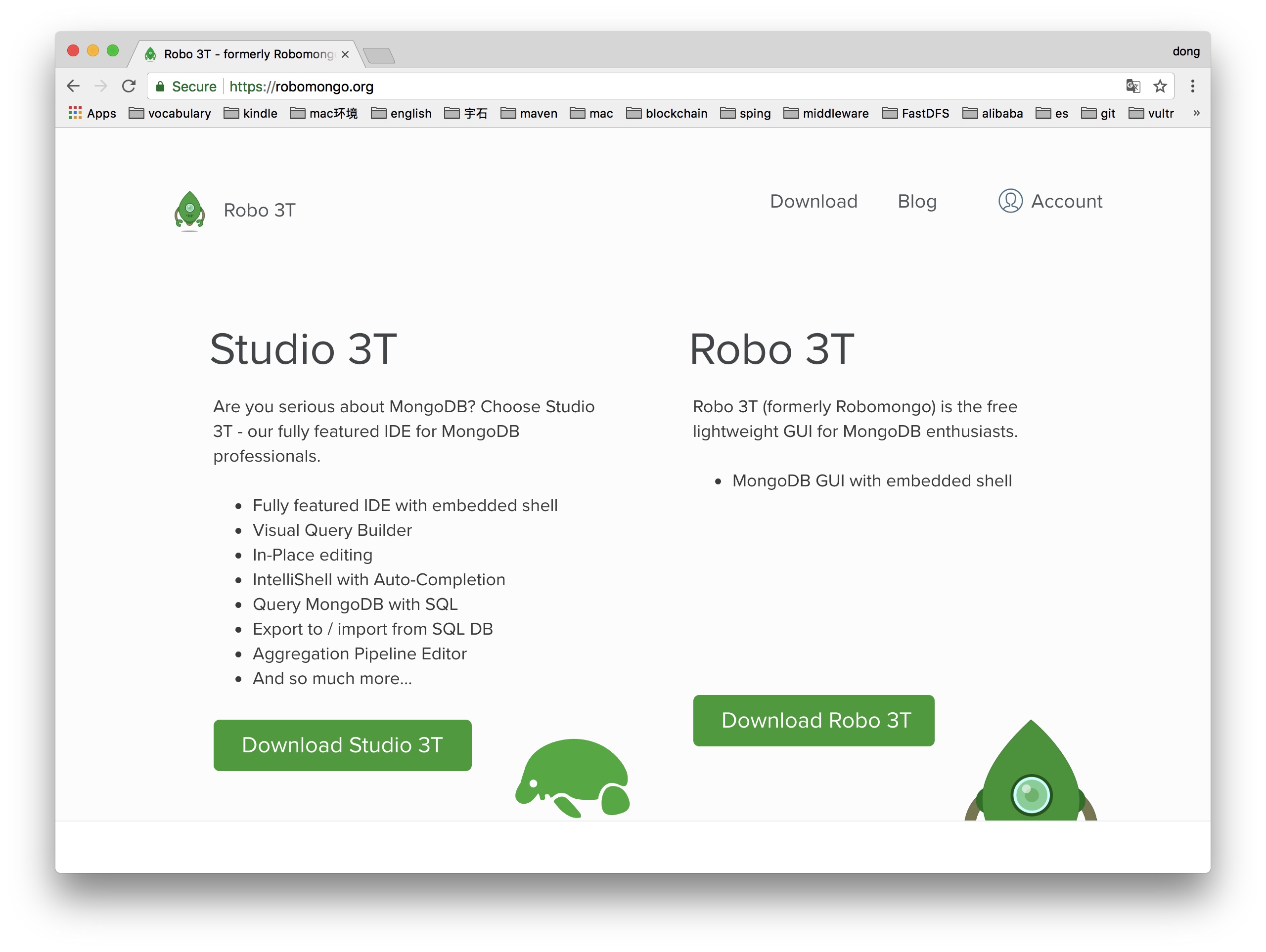 MongoDB最新最佳连接工具：Robo 3T