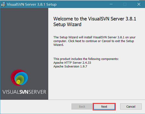 Windows10环境下使用VisualSVN server搭建SVN服务器
