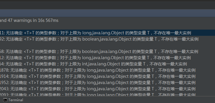 T的类型参数；对于上线为long，java.lang.Object的类型变量T，不存在唯一最大实例