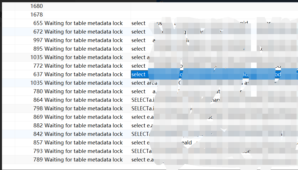 MySQL出现Waiting for table metadata lock解决方法