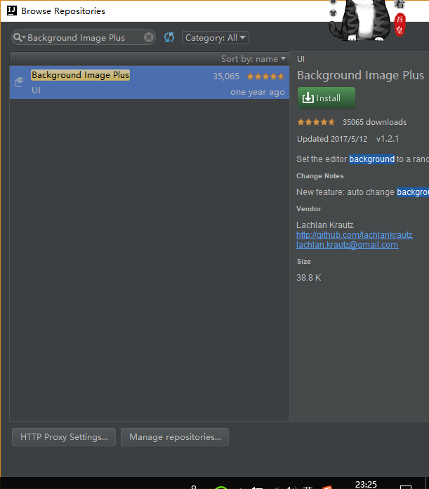 IDEA安装Background Image Plus插件