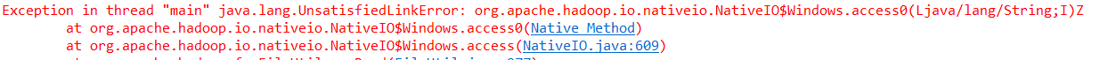 Exception: org.apache.hadoop.io.nativeio.NativeIO$Windows.access0解决方法