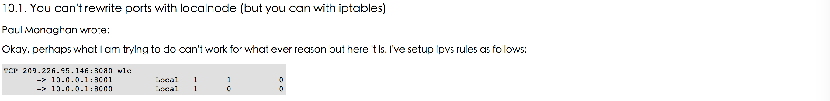 容器云负载均衡之三：使用iptables对IPVS Direct Routing模式进行端口转换