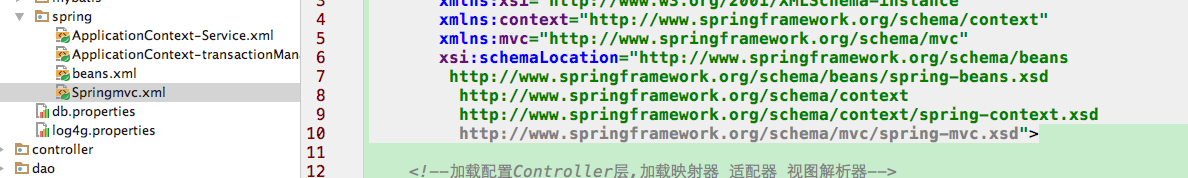 springmvc+spring+mybatis整个启动tomcat报错