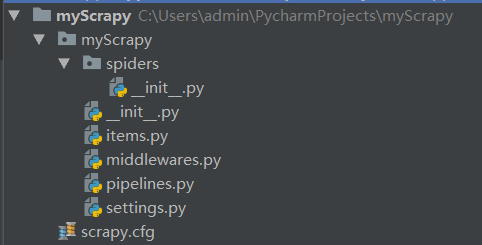 scrapy 新建项目 以及项目结构介绍