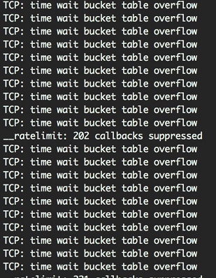 TCP: time wait bucket table overflow的解决方法