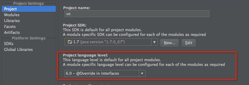 IntelliJ IDEA 之 jdk Language level