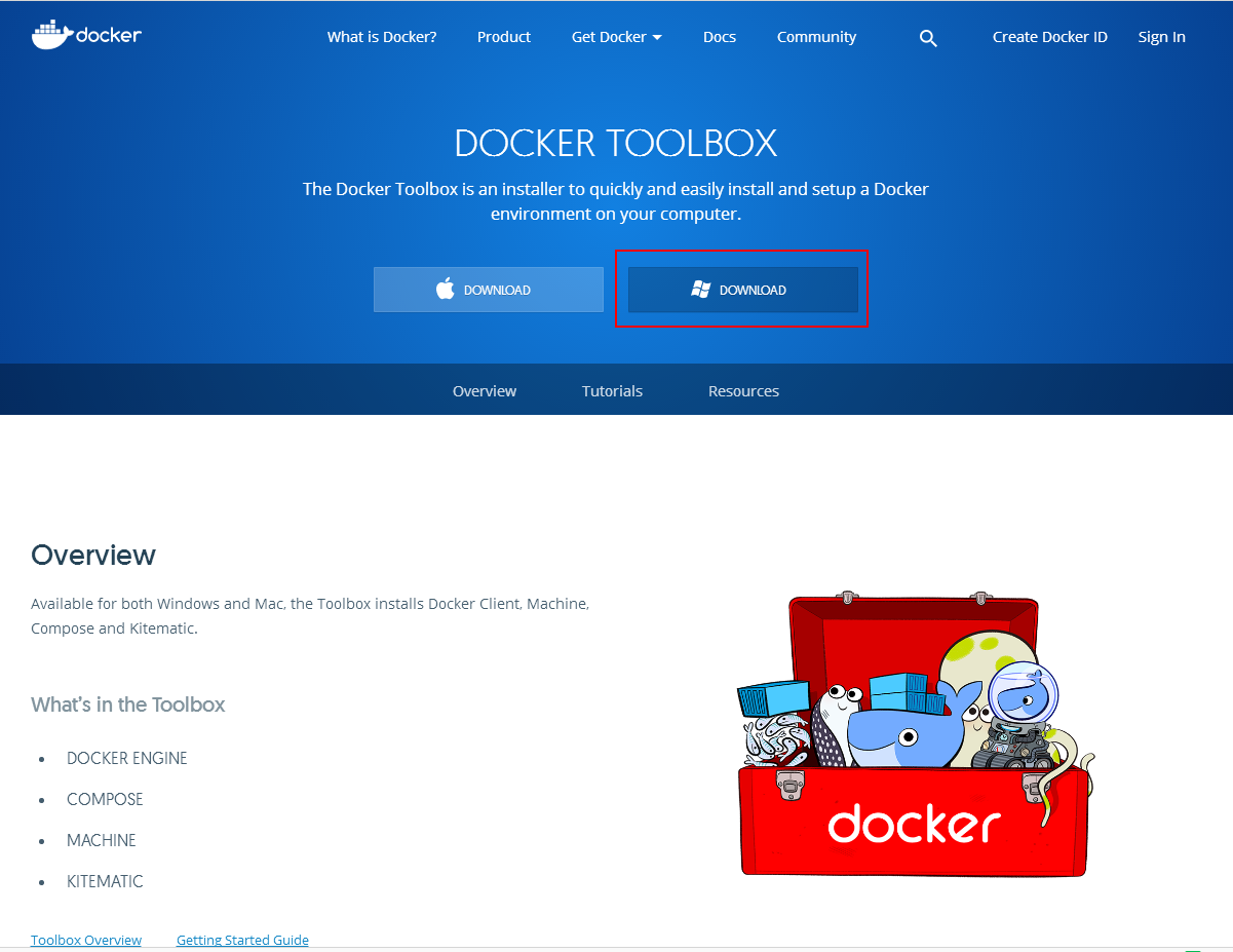 DockerToolbox安装