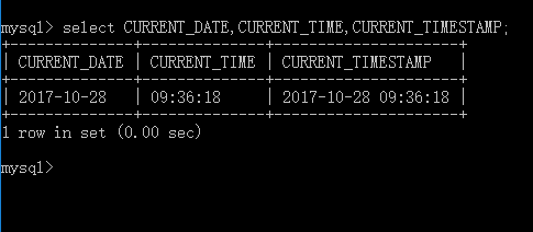 MYSQL 内置时间日期函数 CURRENT_DATE ,CURRENT_TIME,CURRENT_TIMESTAMP